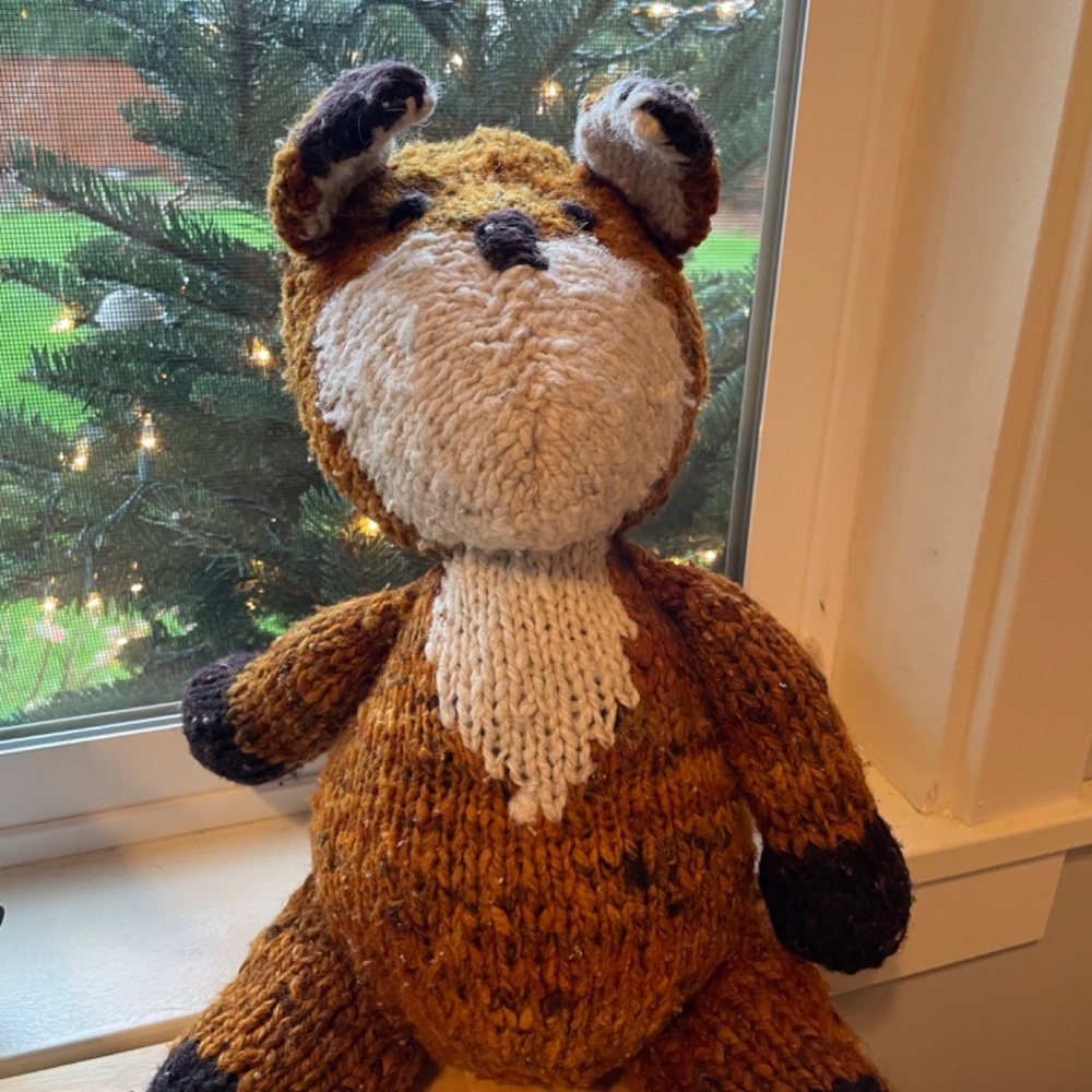 Used- The simple folk wool handmade large fox stuffed animal - Picture 2 of 5